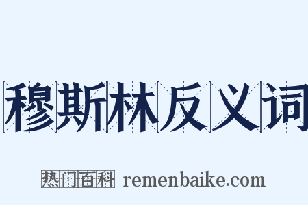 穆斯林反义词是什么意思的图片